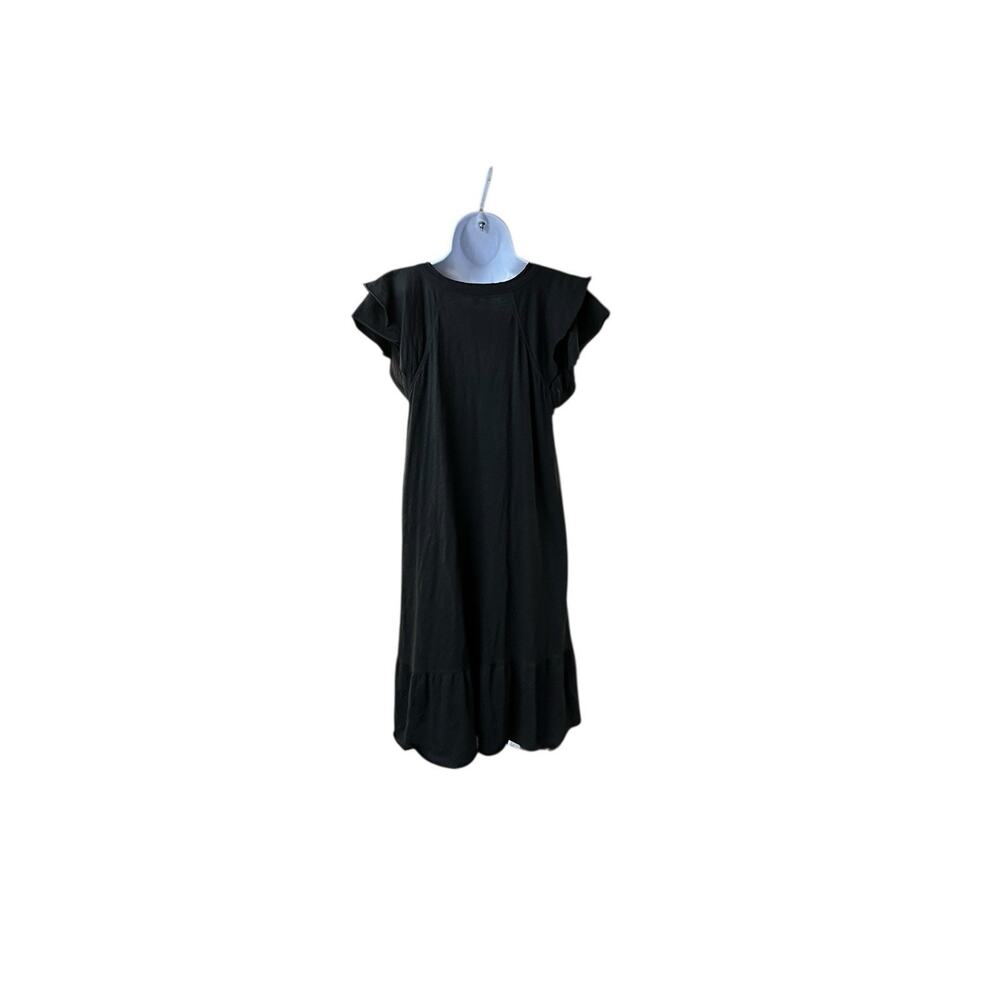 Lisa Todd Women's Black Free Frills Size M Short Sleeve Knee Length Dress - Picture 2 of 6
